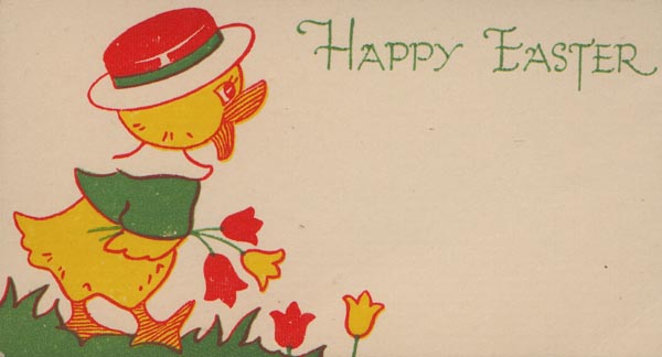 Easter gift tag, c1990s. Collection of Mandy B.