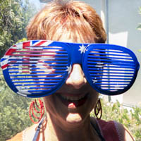 oversize australia day sunglasses