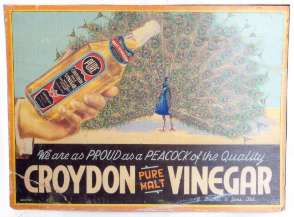 Croydon pure malt vinegar label.