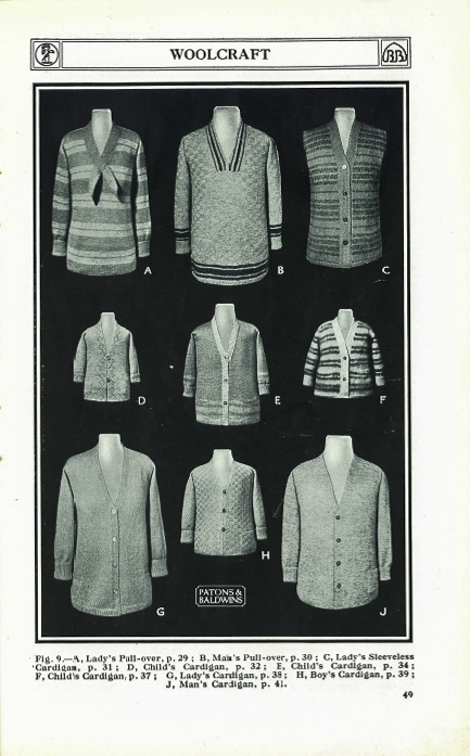 This page from the same book shows the garments 'standing alone' instead of being worn. Collection of Andrew H.