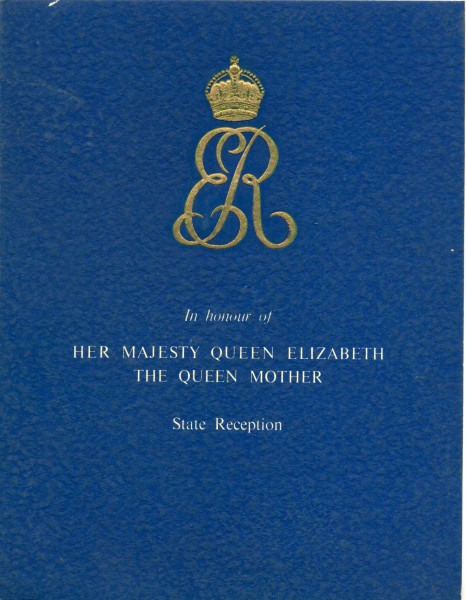 'In honour of Her Majesty Queen Elizabeth, the Queen Mother', 1958. Stapled programme,  8 pages. 24 x 18.5 cm. Collection of Mandy B.