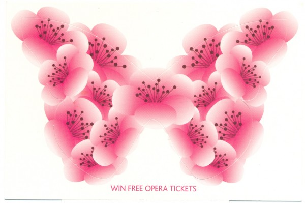 Avant Card postcard for the Opera Australia's season of Madame Butterfly. Collection of Mandy B.
