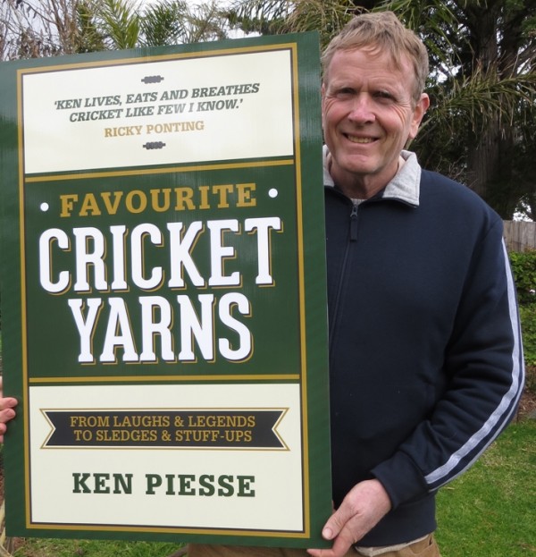 Piesse Ken, with book cover, 2014
