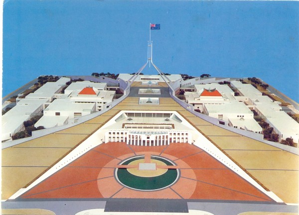 'Australia's new parliament house', 1985, produced by the Parliament House Construction Authority.