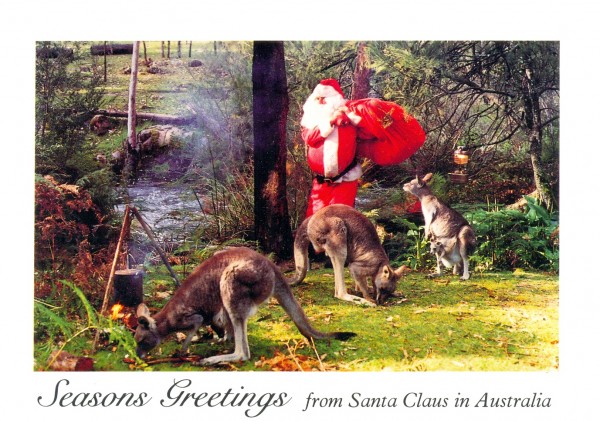 'Season's greetings from Santa Claus in Australia', Mackay Photographs Australia, 12.5 x 17.5 cm. Circa 1990s.