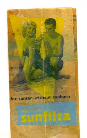 'Nivea sunfilta' information flyer. Circa 1950s-1960s. Collection of Mandy B.