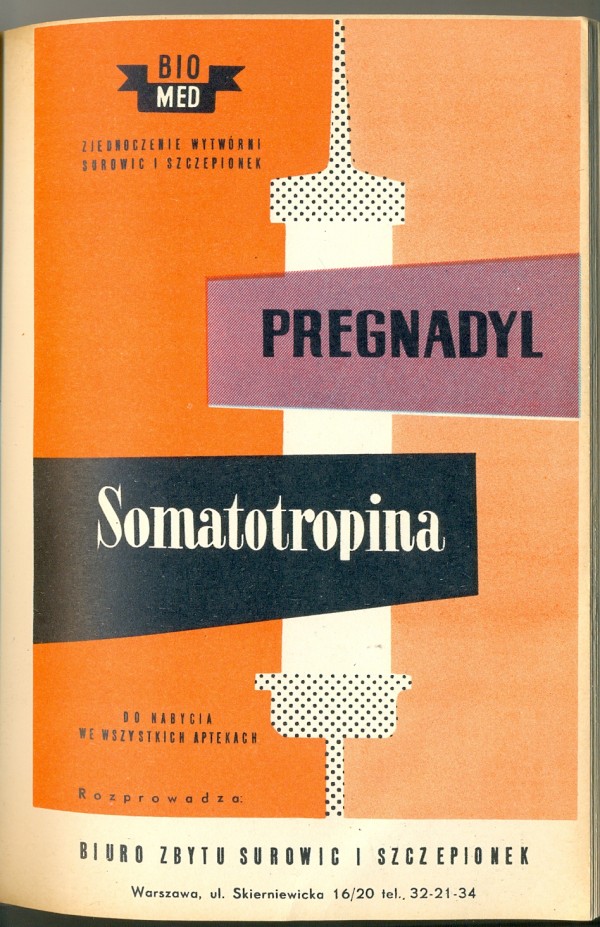 [contraception advertisement] in Kalendarz Lenarski, 18 x 13 cm. Collection of Richard Felix.