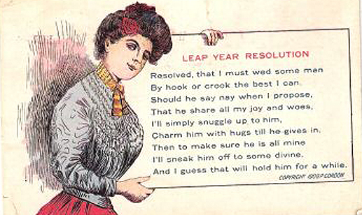 From 1908, a leap year opportunity for women to propose.