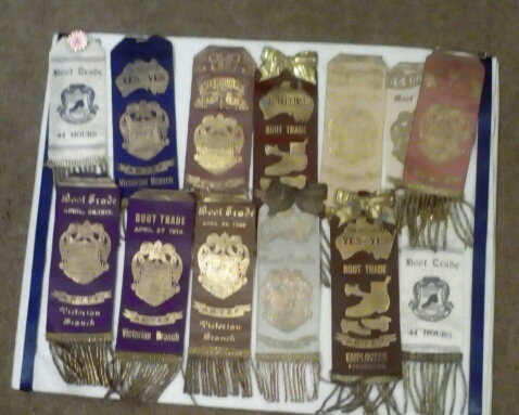 8 hour day and other union ribbons from ESA member EJ.