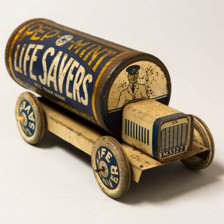 Lifesaver truck, confectionery tin, c.1920s. Collection of JK.